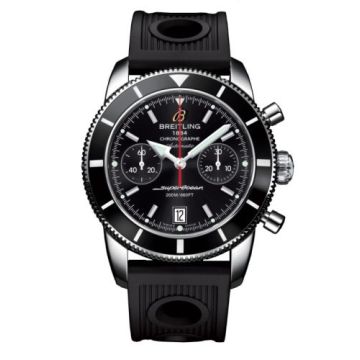 Breitling Superocean Heritage 44 Chronograph Stainless Steel / Black / Black / Rubber