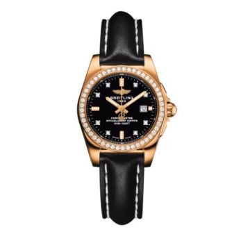 Breitling Galactic 29 Rose Gold / Diamond / Trophy Black Diamond / Calf