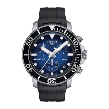 Tissot Seastar 1000 Chronograph Quartz 45.5 Stainless Steel / Gradient Blue / Rubber
