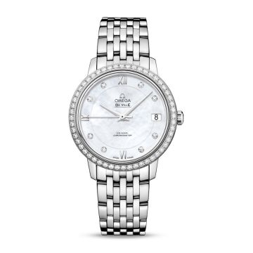 Omega De Ville Prestige Co-Axial 32.7 Stainless Steel / Diamond / MOP / Bracelet