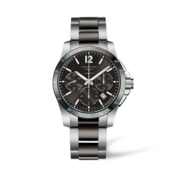 Longines Conquest Chronograph Automatic 41mm Ceramic Grey