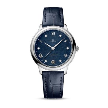 Omega De Ville Master Chronometer 34 Stainless Steel / Blue - Diamond