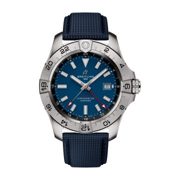 Breitling Avenger Automatic GMT 44 Stainless Steel / Blue / Strap