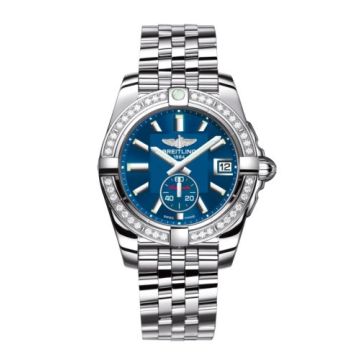 Breitling Galactic 36 Automatic Stainless Steel / Diamond / Gun Blue / Bracelet