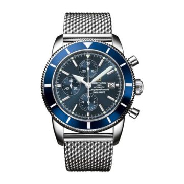 Breitling Superocean Heritage 46 Chronograph Stainless Steel / Blue / Blue / Milanese