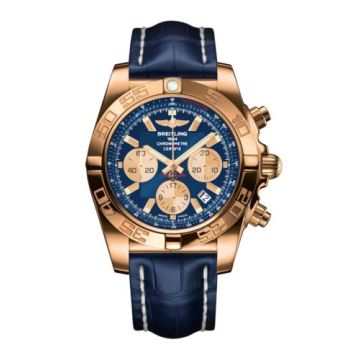 Breitling Chronomat 44 Rose Gold / Metallica Blue / Croco