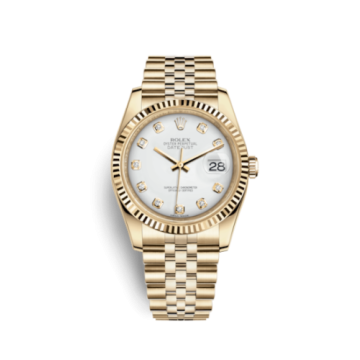 Rolex Datejust 36 Yellow Gold Fluted / Jubilee / White Diamonds