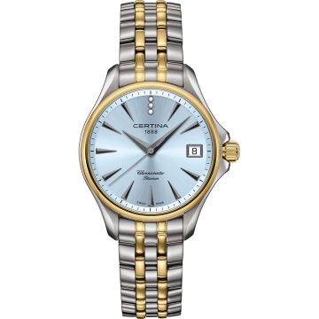 Certina DS Action Diamonds 33.8 Titanium - Yellow Gold / Ice Blue