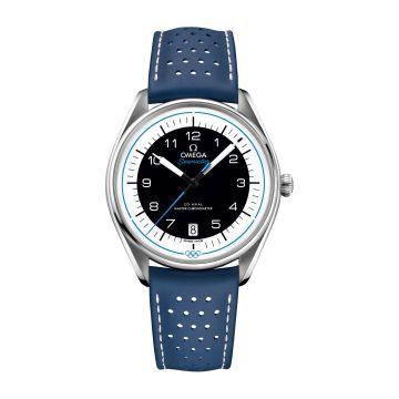 Omega Seamaster Master Co-Axial 39.5 Olympic Timekeeper Stainless Steel / Black / Blue