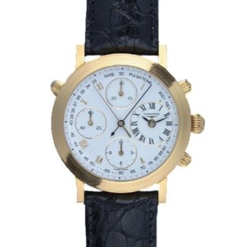 Longines Prestige Rattrapante Yellow Gold / White
