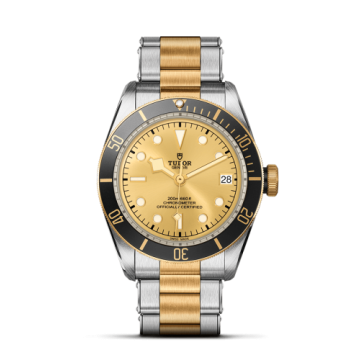 Tudor Heritage Black Bay Black S&G / Stainless Steel / Yellow Gold / Champagne / Bracelet