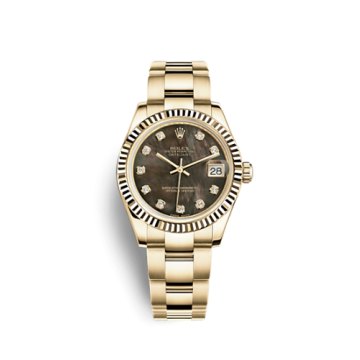 Rolex Datejust 31 Yellow Gold Fluted / Oyster / Black MOP