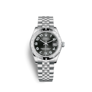 Rolex Datejust 31 Stainless Steel Domed Diamond / Jubilee / Black - Arabic