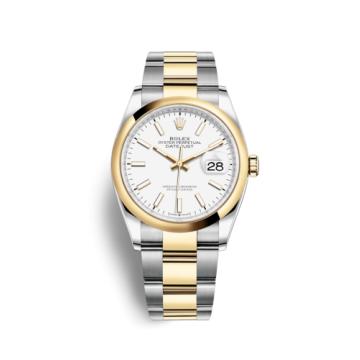Rolex Datejust 36 Stainless Steel / Yellow Gold / Smooth / White / Oyster