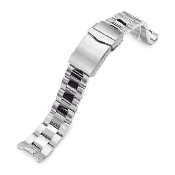 Super-O Boyer Watch Band compatible with Seiko SARB035, 316L Stainless Steel Brushed and Polished V-Clasp - 18mm