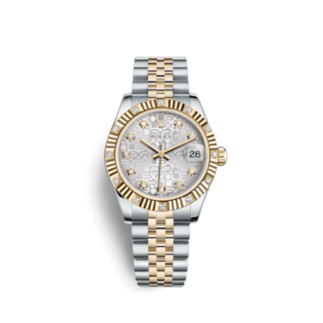 Rolex Datejust 31 Rolesor Fluted Diamond / Jubilee / Silver Computer