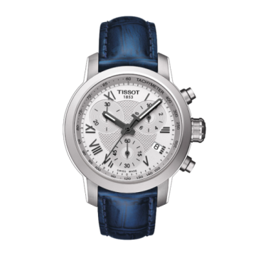 Tissot PRC 200 Quartz Chronograph Lady Roman Blue Leather