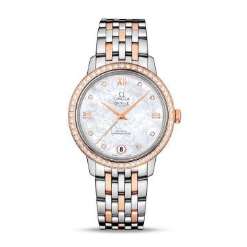 Omega De Ville Prestige Co-Axial 32.7 Stainless Steel / Red Gold / MOP Butterfly / Diamond / Bracelet