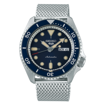 Seiko 5 Sports Suits Style Stainless Steel / Blue / Mesh