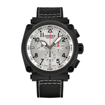 Formex Pilot Quartz Chronograph PVD / Silver / Calf