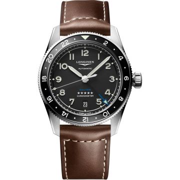 Longines Spirit Zulu Time 39 Stainless Steel / Black / Strap