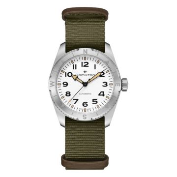 Hamilton Khaki Field Expedition 37 Stainless Steel / White / NATO