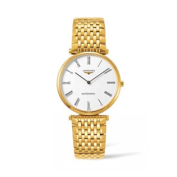 Longines La Grande Classique Automatic 36 Gold / White Roman / Bracelet