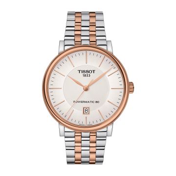 Tissot Carson Premium Powermatic 80 Stainless Steel / Rose Gold PVD / Silver / Bracelet