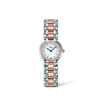 Longines PrimaLuna Quartz 23 Two Tone Pink Diamond MOP