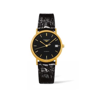 Longines Presence Automatic 34.5mm Stainless Steel / PVD Gold / Black