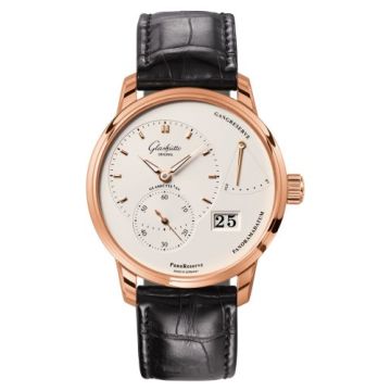 Glashütte Original PanoReserve Red Gold / Silver / Alligator / Folding