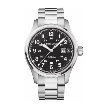 Hamilton Khaki Field Officer Automatic 44 Stainless Steel / Black / Bracelet