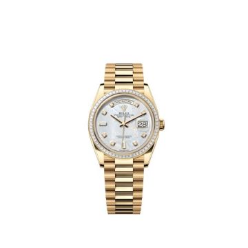 Rolex Day-Date 36 Yellow Gold - Baguette / MOP - Diamond / President