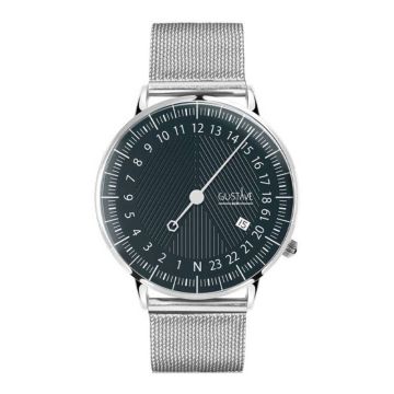 Gustave & Cie 24H André Argent & Vert Milanais Argent 40mm