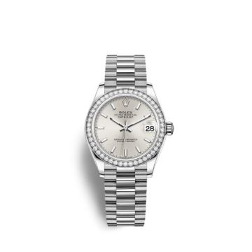 Rolex Datejust 31 White Gold Diamond / Silver