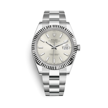 Rolex Datejust 41 Stainless Steel Fluted / Oyster / Silver