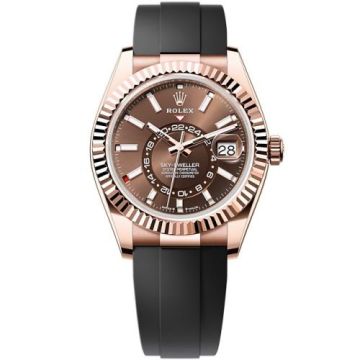 Rolex Sky-Dweller Everose / Chocolate / OysterFlex