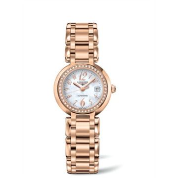 Longines PrimaLuna Automatic 26.5 Pink Gold Diamond Funky MOP