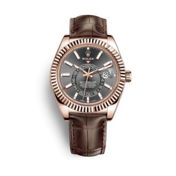 Rolex Sky-Dweller Everose / Dark Rhodium / Alligator