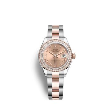 Rolex Lady-Datejust 28 Stainless Steel / Rose Gold /  Diamond / Rose - Roman / Oyster