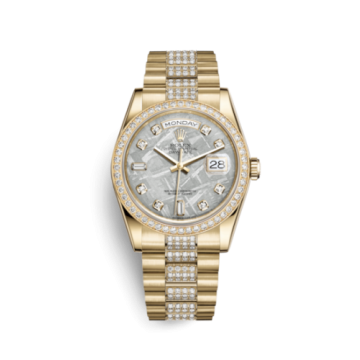 Rolex Day-Date 36 Yellow Gold Diamonds / President Diamonds / Meteorite