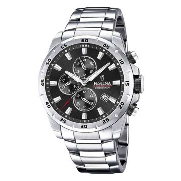 Festina Chrono Sport acier gris et noir