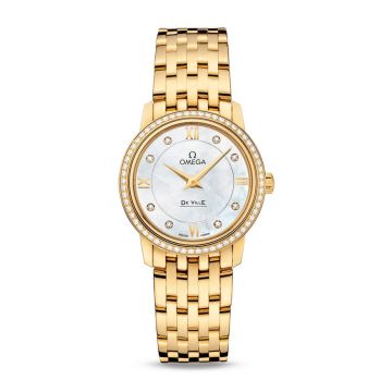 Omega De Ville Prestige Quartz 27.4 Yellow Gold / MOP / Bracelet