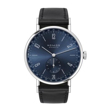 Nomos Glashütte Tangente 2date Blue / Open Case Back