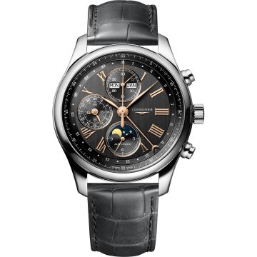 Longines Master Collection 42 Chronograph Calendar Stainless Steel / Anthracite