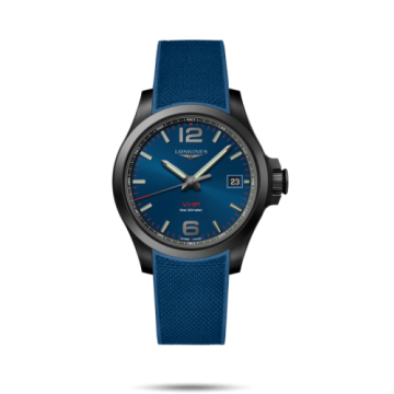 Longines Conquest V.H.P. 41 PVD / Blue / Rubber