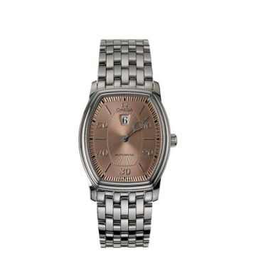 Omega De Ville Tonneau Automatic Jump Hour Stainless Steel / Salmon / Bracelet