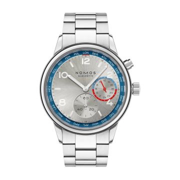 Nomos Glashütte Club Sport Neomatik Worldtimer Silver