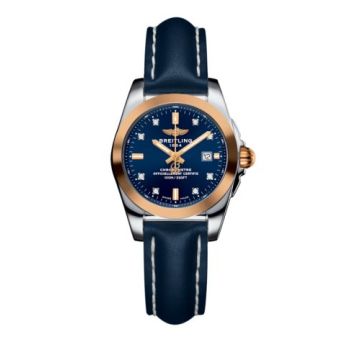 Breitling Galactic 29 Stainless Steel / Rose Gold / Horizon Blue Diamond / Calf