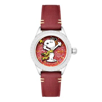 Avi-8 Flyboy Airmaster 40 Meca-Quartz Peanuts Snoopy Flying Ace Limited Edition Doghouse Red